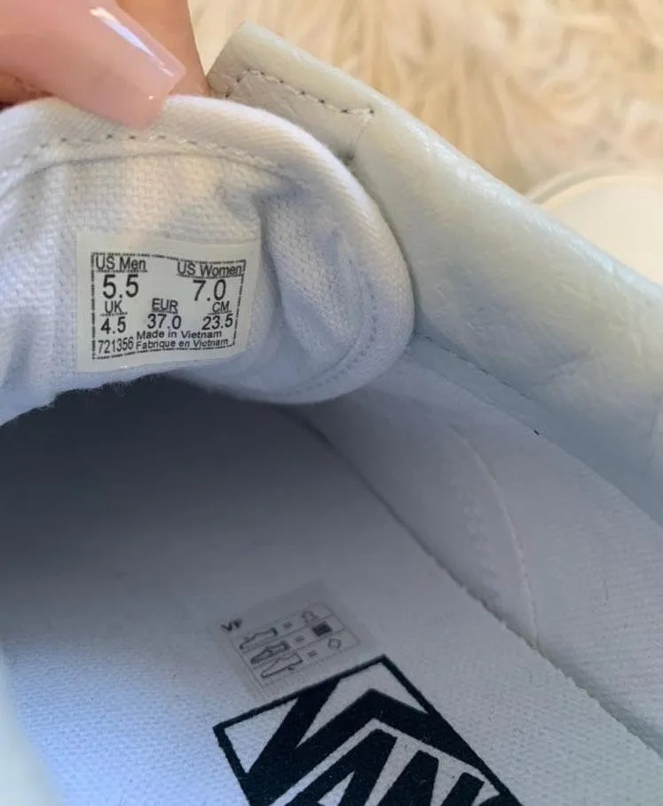 Vans white & grey platform snakeskin - Image 7