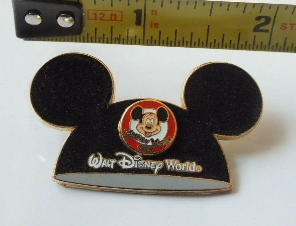 Disney Collectible Pin Mickey Mouse Club Hat (Flocked) - Signed on Rear 2005 - Image 3