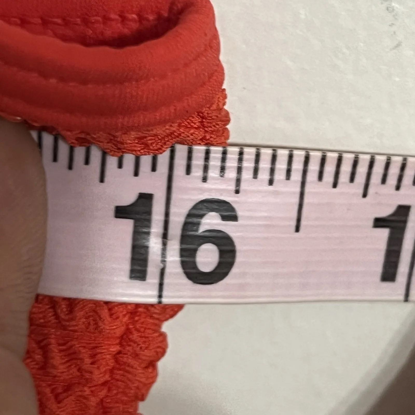 PacSun LA Hearts By  Red Textured Bikini Top Size Large Adjustable Straps - Image 2