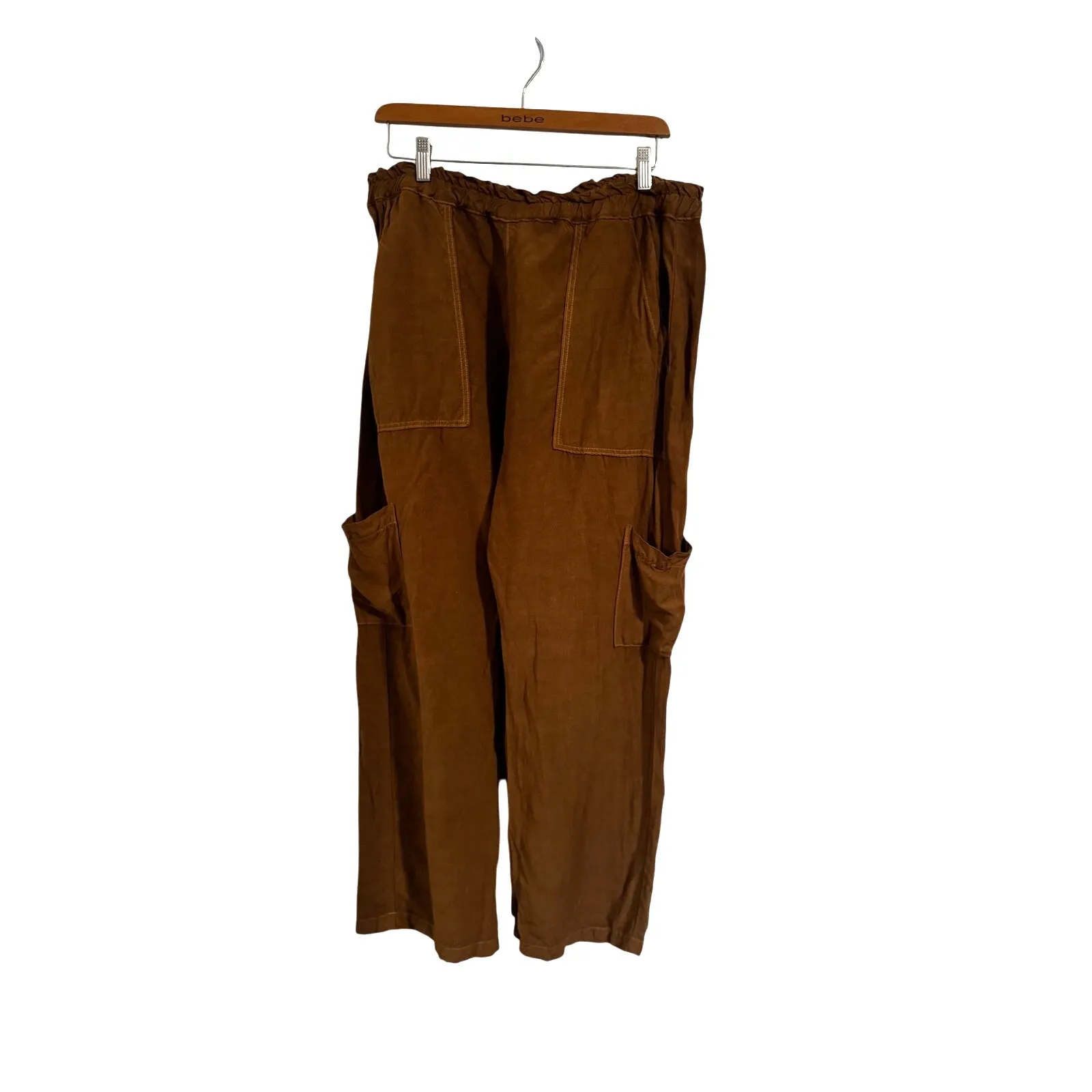 NSF Shailey Paperbag Waist Pant in Safari (Linen - Image 2