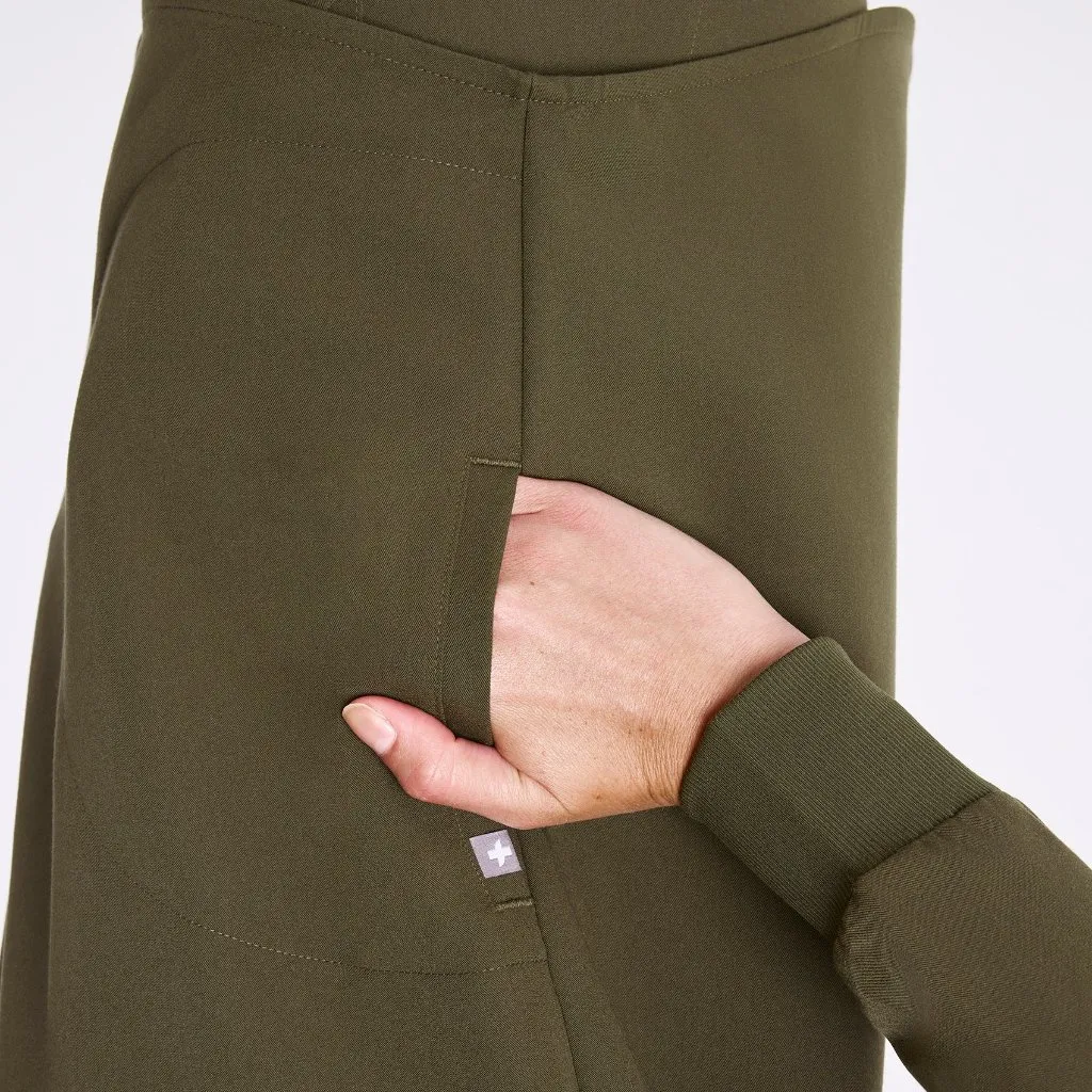 Figs Rafaela Oversized Longsleeve Scrub Top in Spruce, Size X-Small - Image 6