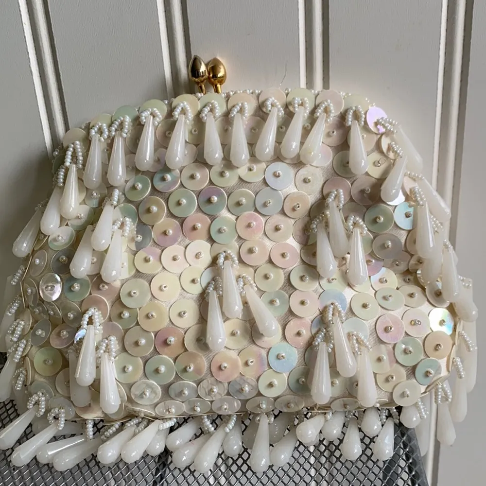 New women’s Formal vintage retro beaded rare unique small clutch bag - Image 4