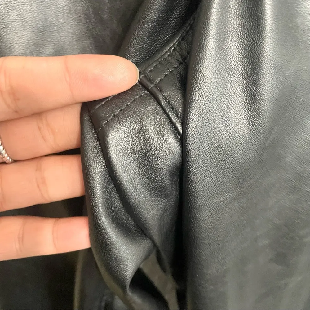 Old Navy Womens Pants Black Faux Leather OG High Rise Straight Plus Size 18 - Image 8