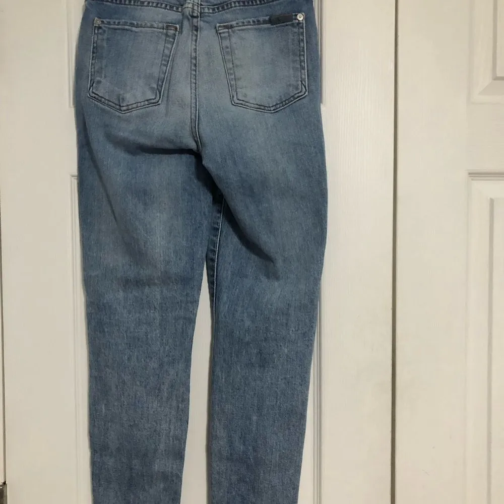 7 For All Mankind Criss‎ Cross Denim Jeans Women's Size 24 Trendy - Image 6
