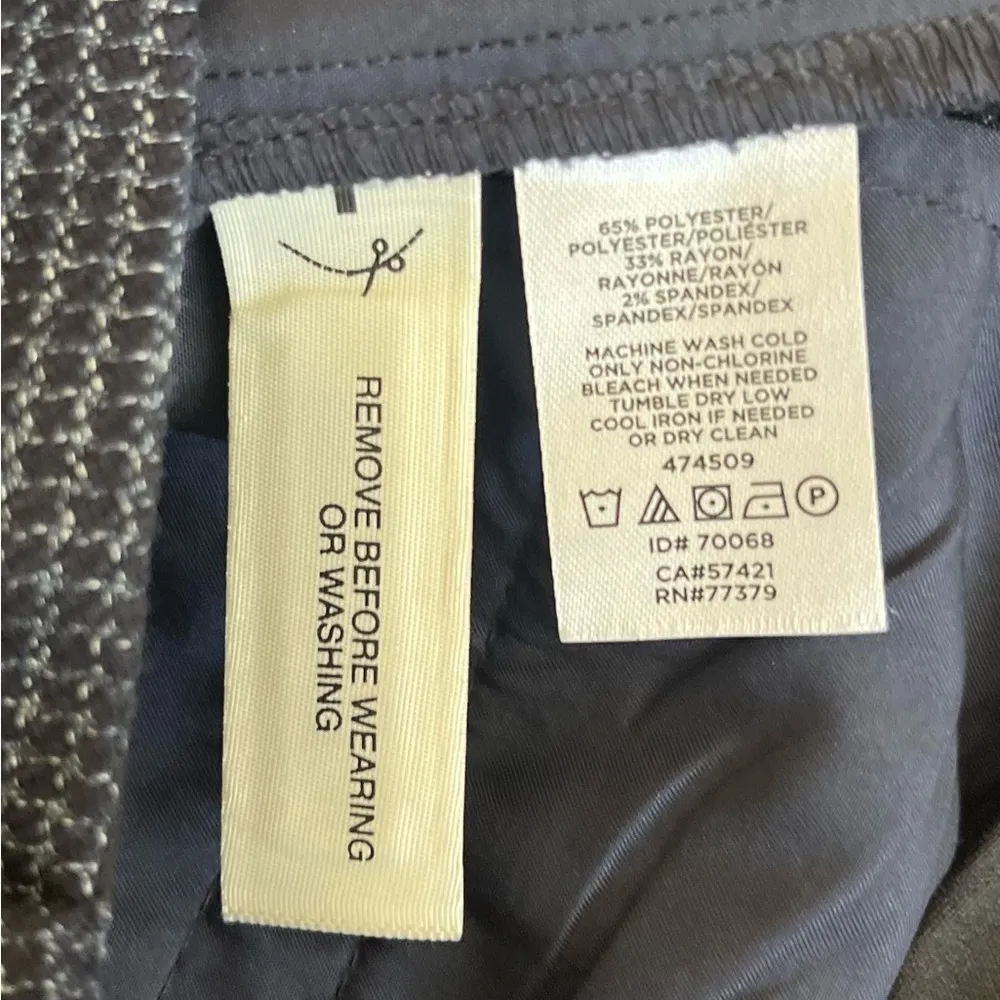 Ann Taylor Sz 6 Herringbone Navy Dress Slacks Pants Buisness Casual - Image 7