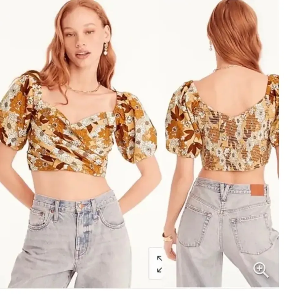 J.crew  Puff-sleeve Organic Cotton Cropped Top - Image 3