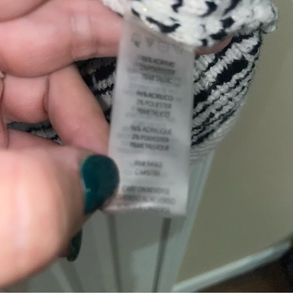 Karl Lagerfled Long Black & White Plaid Tweed Blazer Size Small - Image 5