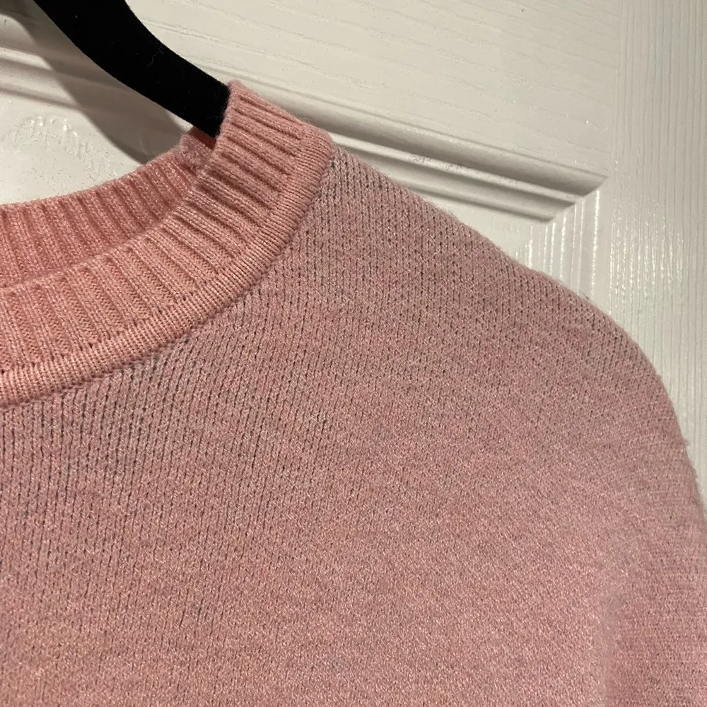 NWT Pink Rose Size XS Crew Neck Plush Long Sleeve Knit Sweater Red Cherries - Image 8