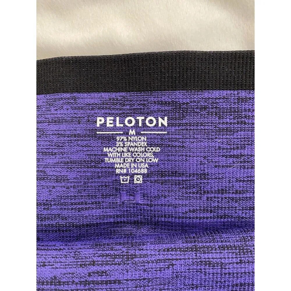 Peloton women’s seamless purple/black bike shorts size Medium - Image 4