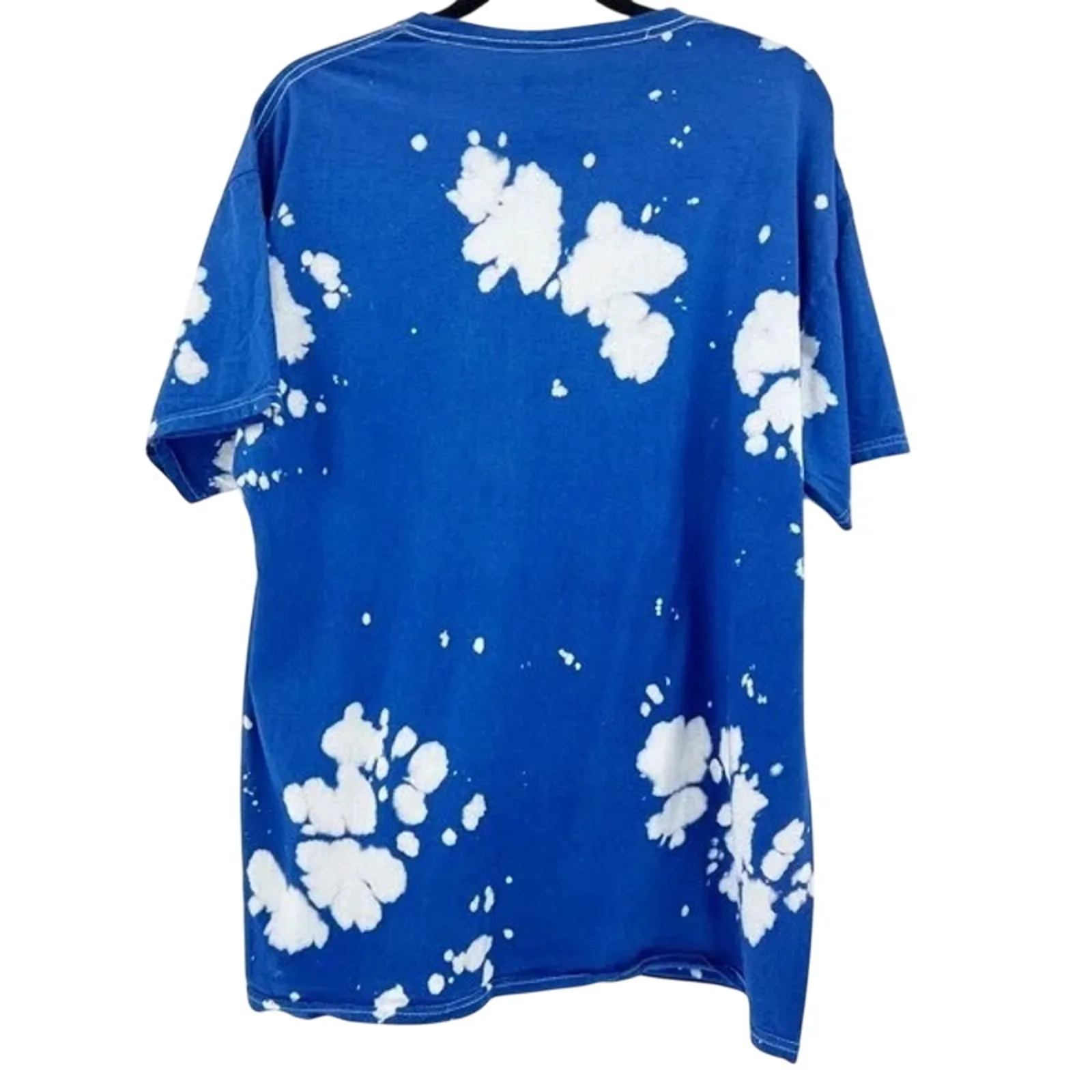 Def Leppard Vintage Style Bleached Tie Dye Graphic Unisex T Shirt M Blue Multi - Image 5