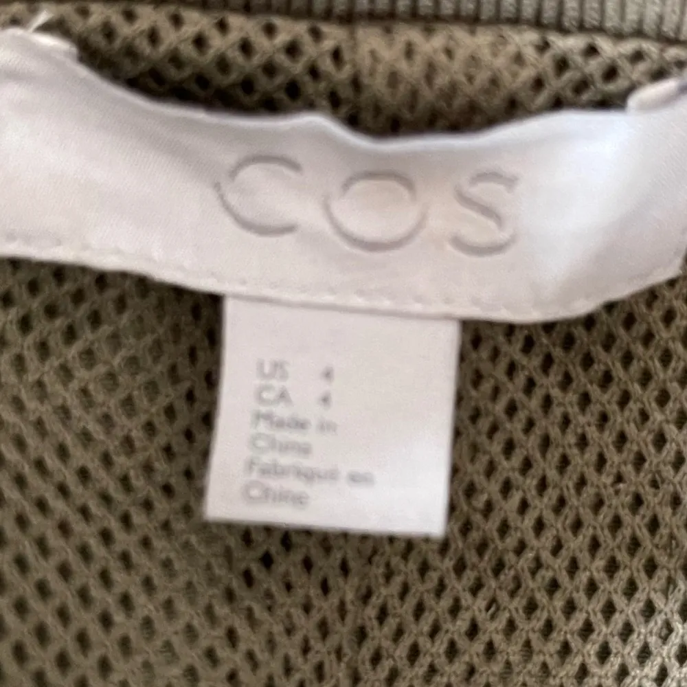 COS  Green Button Front Trench Coat Size 4 - Image 3