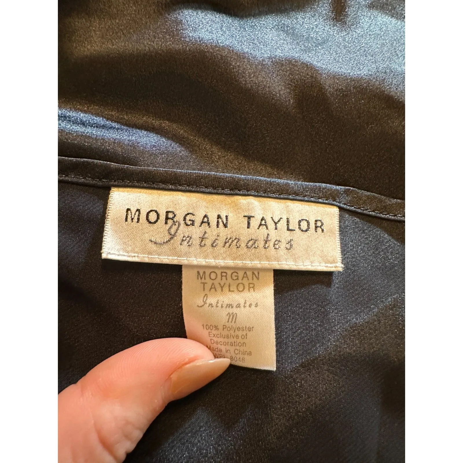 Vintage Whimsigoth Black Lace Cami Slip Dress Size M - Image 4