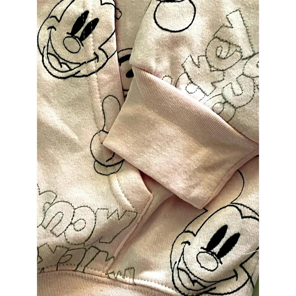 Disney Mickey Mouse Licensed Embroidered Pink Jacket size Medium - Image 11