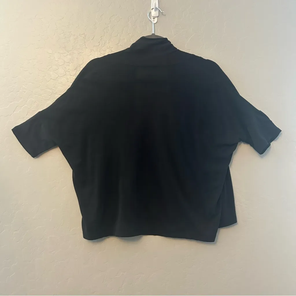 ⭐️Ann Taylor LOFT black short sleeve open cardigan style top size xs - Image 7