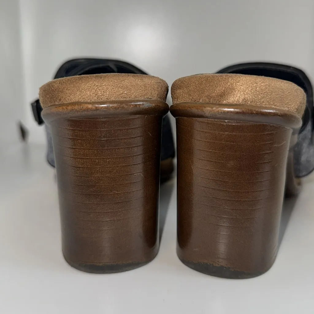 Aerosoles Daydream Heels Blue Denim Women’s 8 w Braided Strap - Image 6