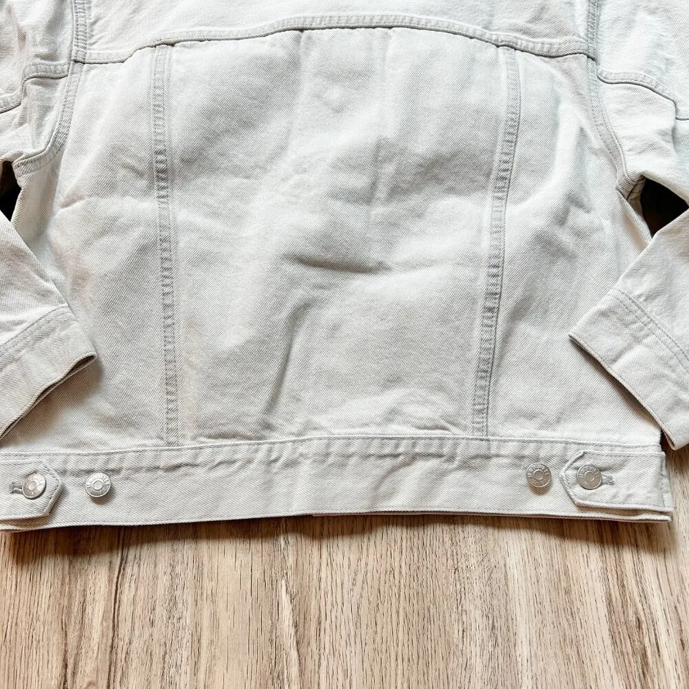 Madewell The Trucker Crop Jean Jacket in Glenrich Wash Size S NWT - Image 12