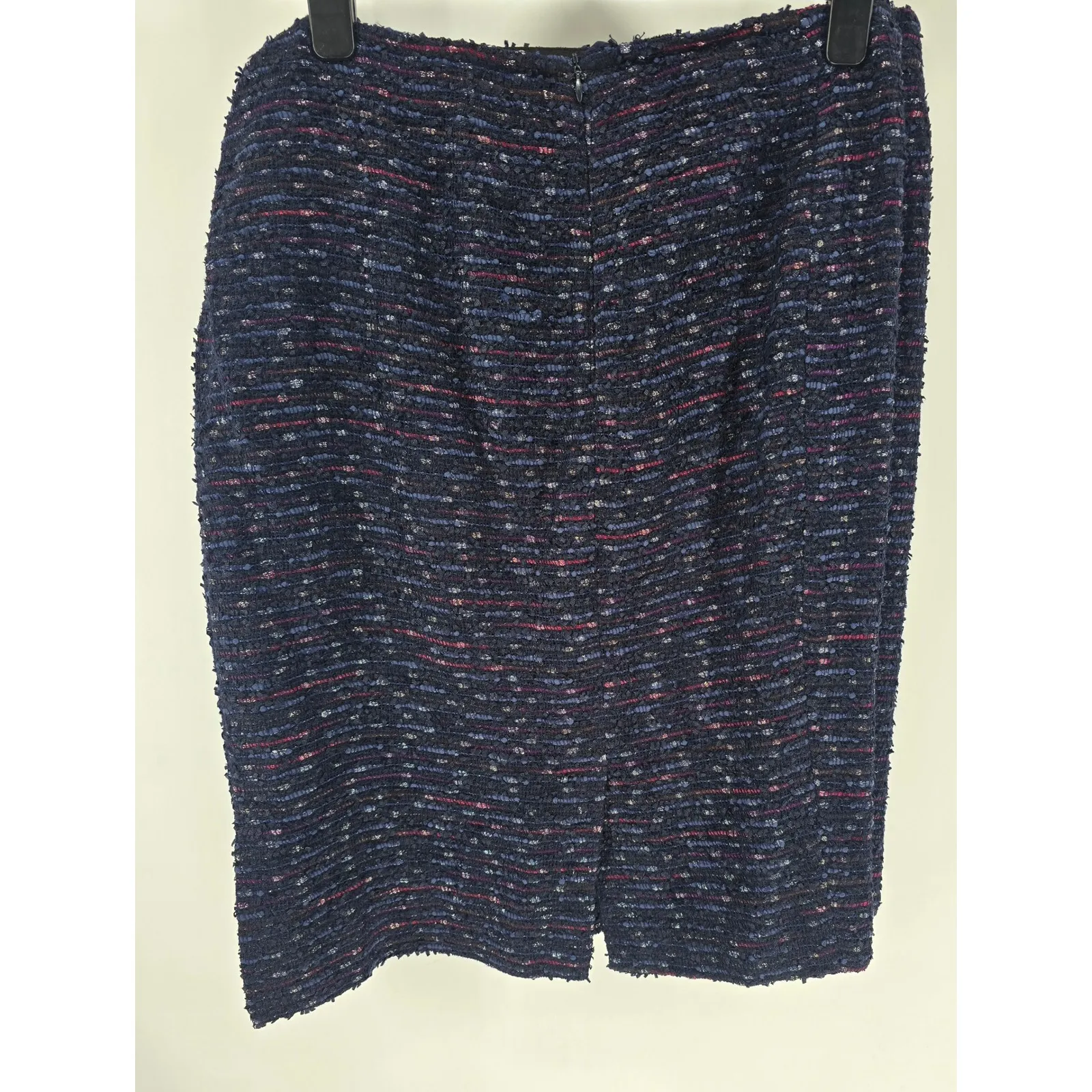 Lafayette 148 NewYork Tweed Skirt Suit Navy Blue Multi 14 16 Business Blazer Set - Image 5