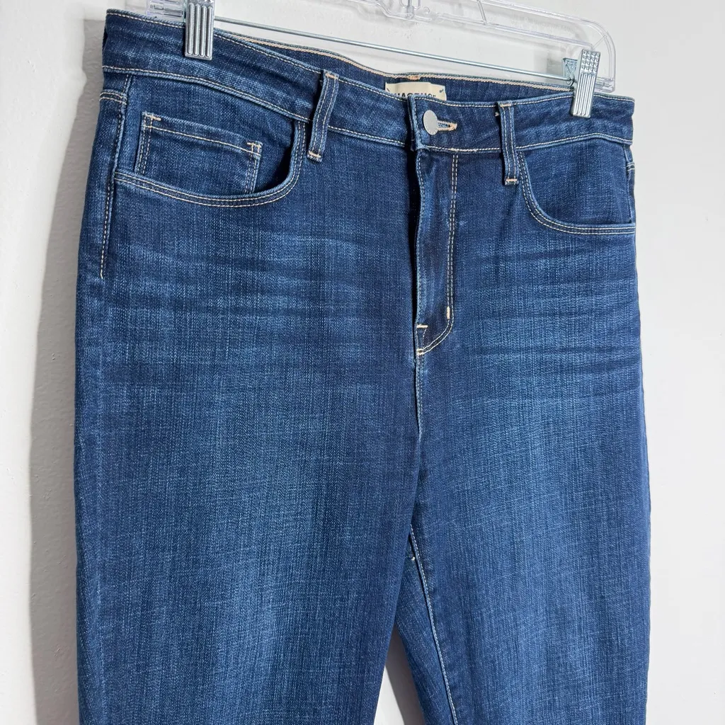 L’agence Marguerite High Rise Skinny Kodiak Raw Hem Cropped Size 30‎ Blue - Image 7