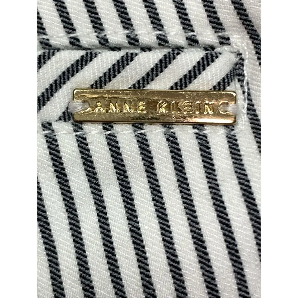 Anne Klein cropped pull on stripe pant size 12 - Image 6