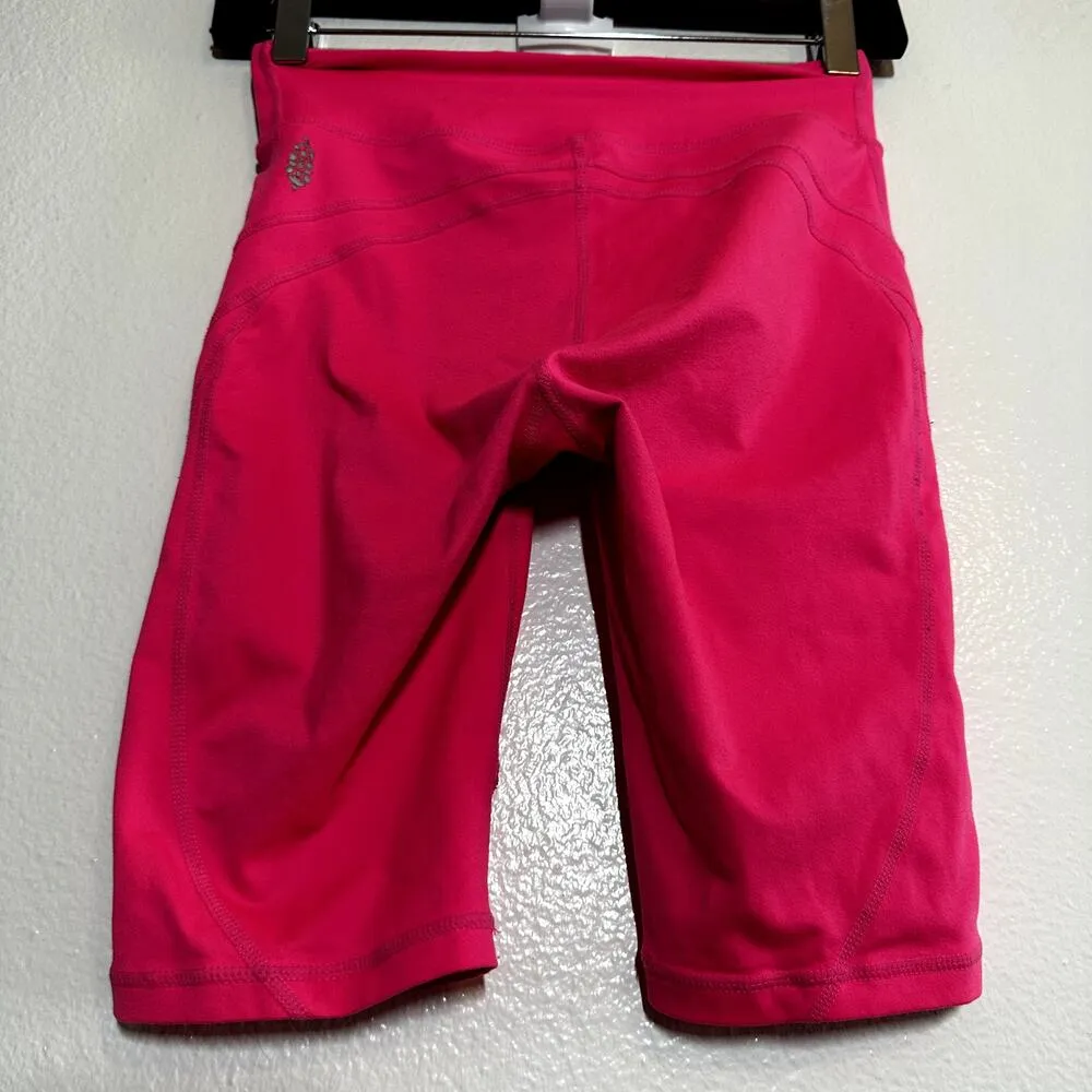 Free People Movement Biker Baby Shorts Stretch Fit Waist Slit Pocket Pink XS - Image 8