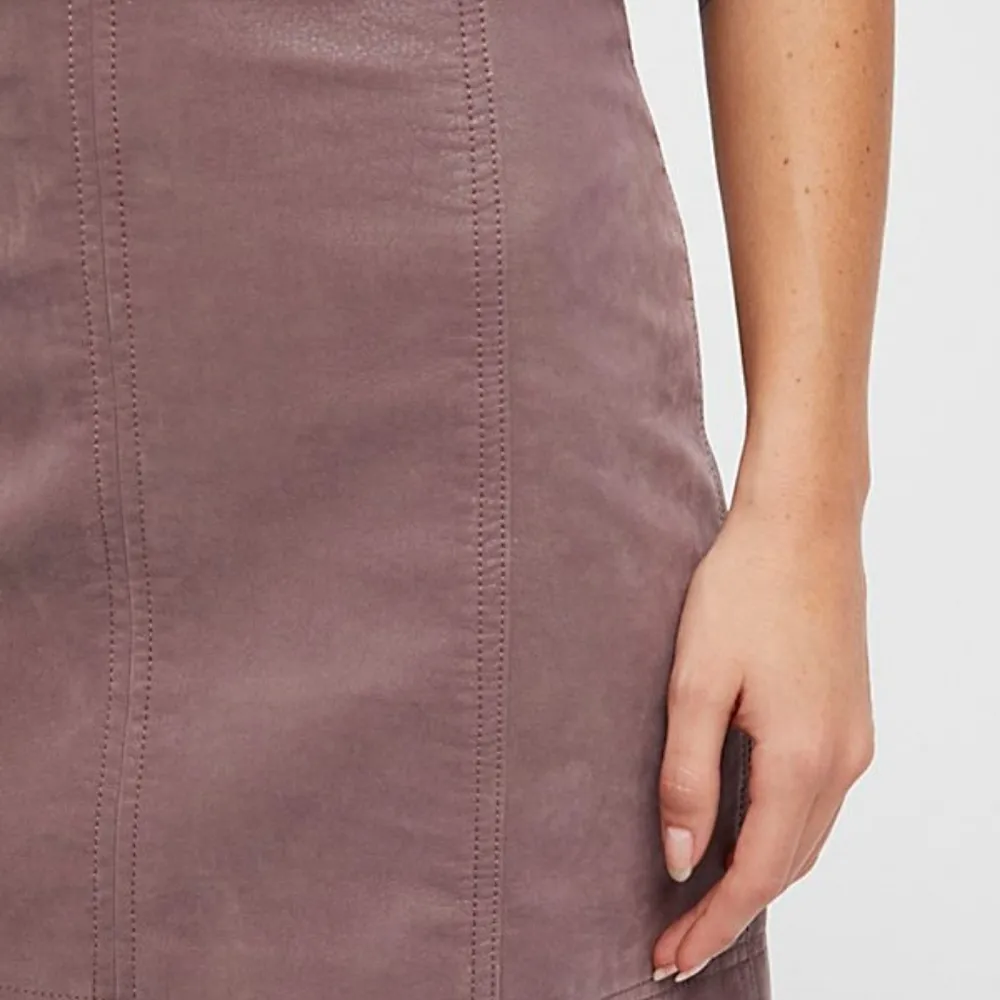 ✨NWT | Free People | Mauve Leather Skirt - Image 2