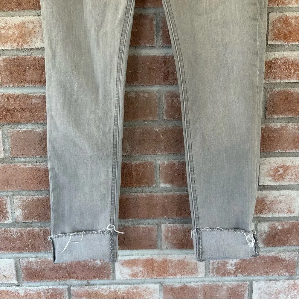 Rag & Bone Cropped Ankle Skinny Jeans Raw Hem Gray Women’s 29 Burmese Grey - Image 3