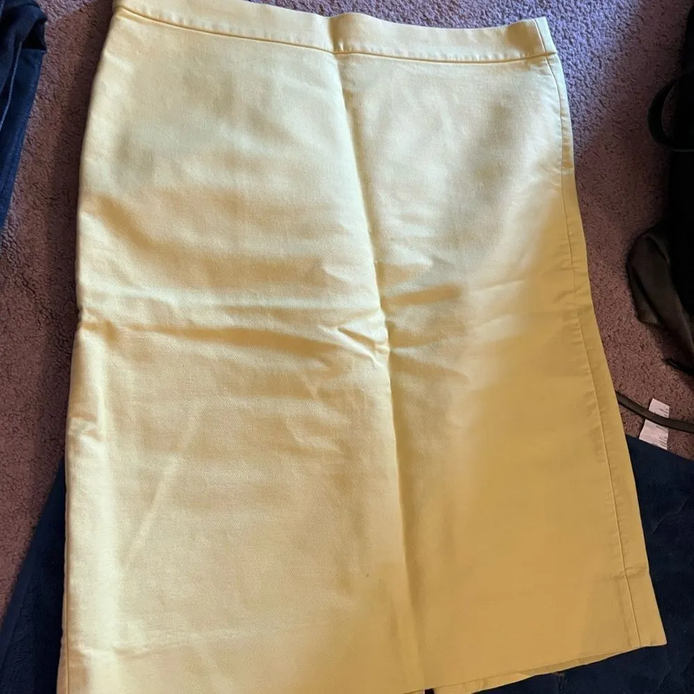 J crew yellow midi pencil skirt 8 - Image 6