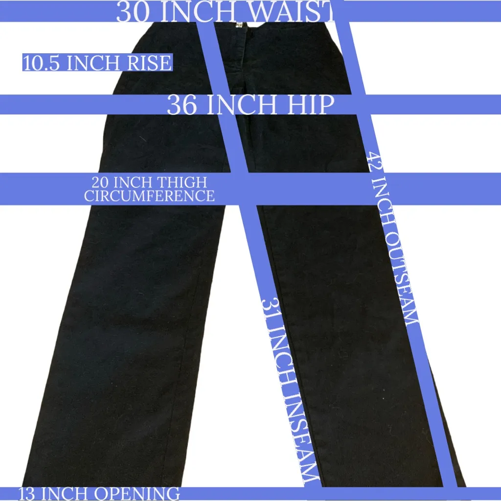 LAUREN RALPH LAUREN Y2K NAVY BLUE THIN CORDUROY BOOT CUT PANTS (6) - Image 14