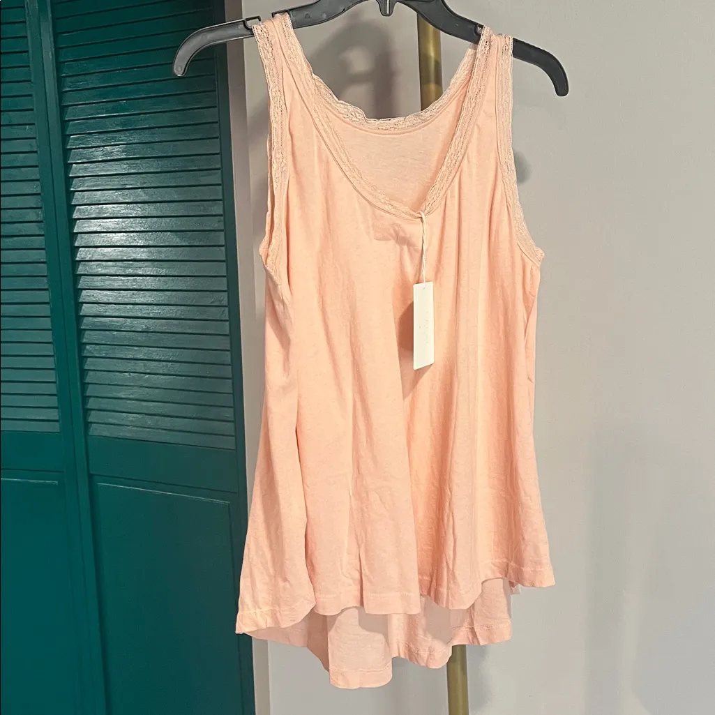 NEW WITH TAGS – THE GREAT. The Lace Slouch Sleep Tank | Dusty Rose | Size 3 Pink - Image 4