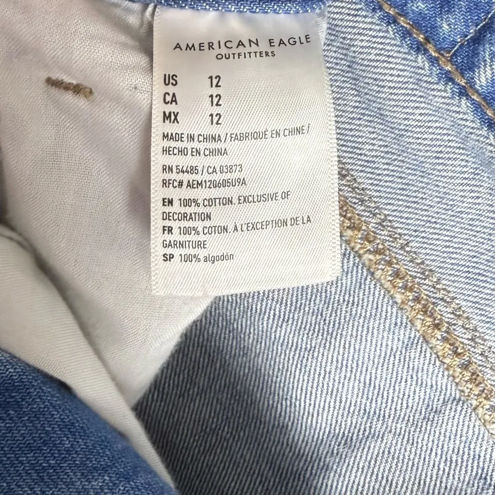 American Eagle Women’s Distressed Mom Short High-Rise Relaxed Fit 100% Cotton 12 - Image 10