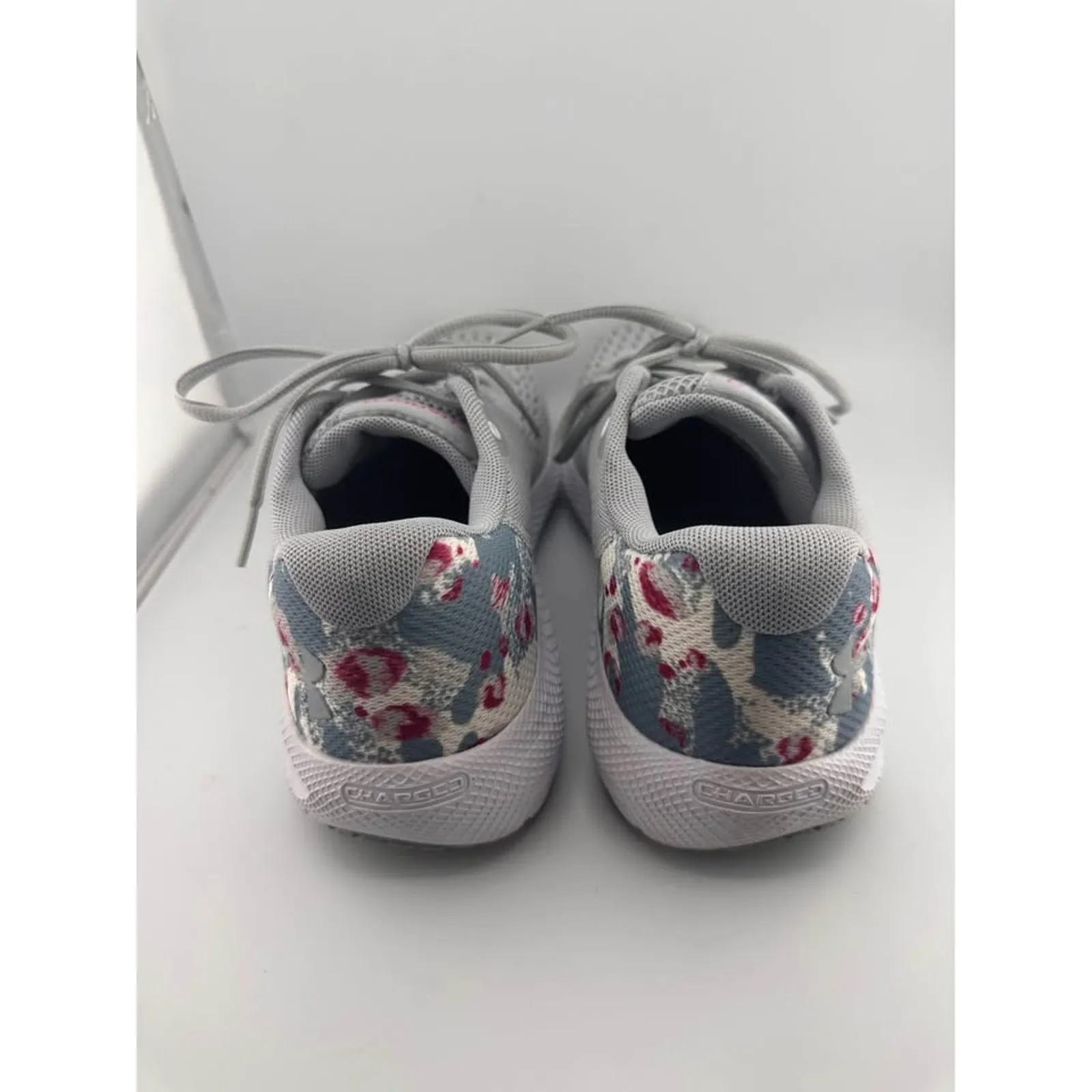 Under Armour; Floral/Gray running shoes; athletic shoes - Image 2