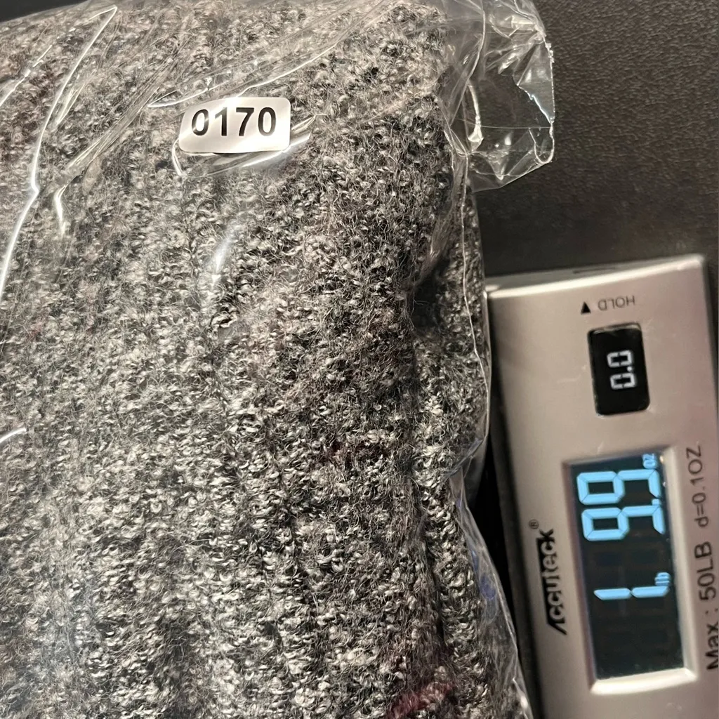 Tahari wool blend jacket size small notch moto jacket tweed jacket neutral grey - Image 10