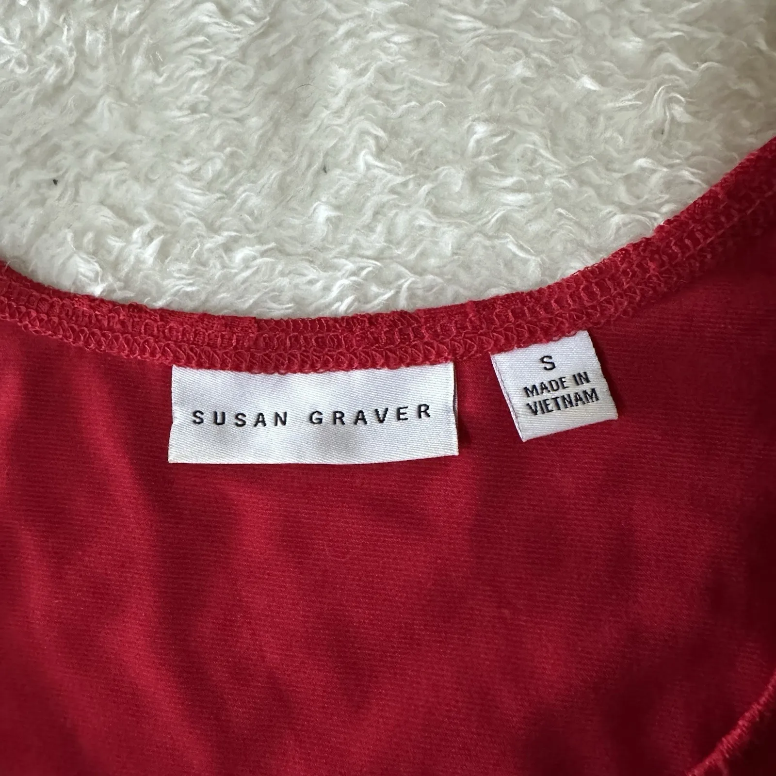 Susan Graver Red Lace Cardigan Jacket and Tank Set Size Small - 3 Piece Set - Image 4