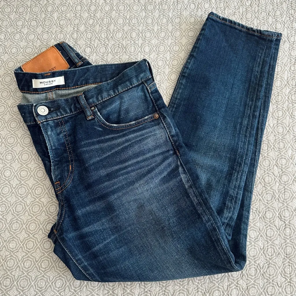 Moussy Vintage Denim Cicero Skinny Ankle Jean Dark Blue Wash MV Japan Size 29 - Image 16