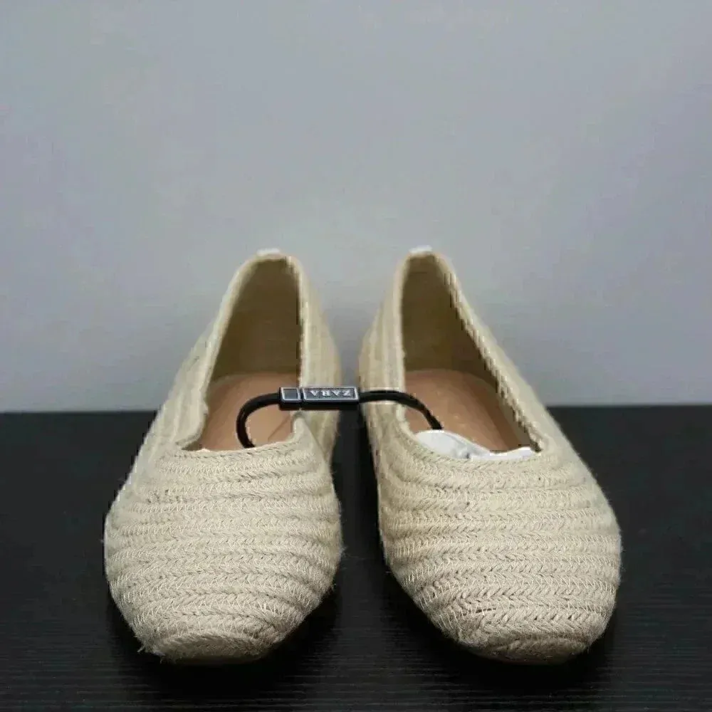 Zara Trafaluc Women’s Raffia Woven Ballet Flats - Image 7