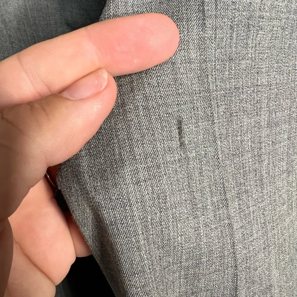 Lafayette 148 New York Barrow Gray Wool Blend Dress Pants Size 8 Has Hole - Image 10