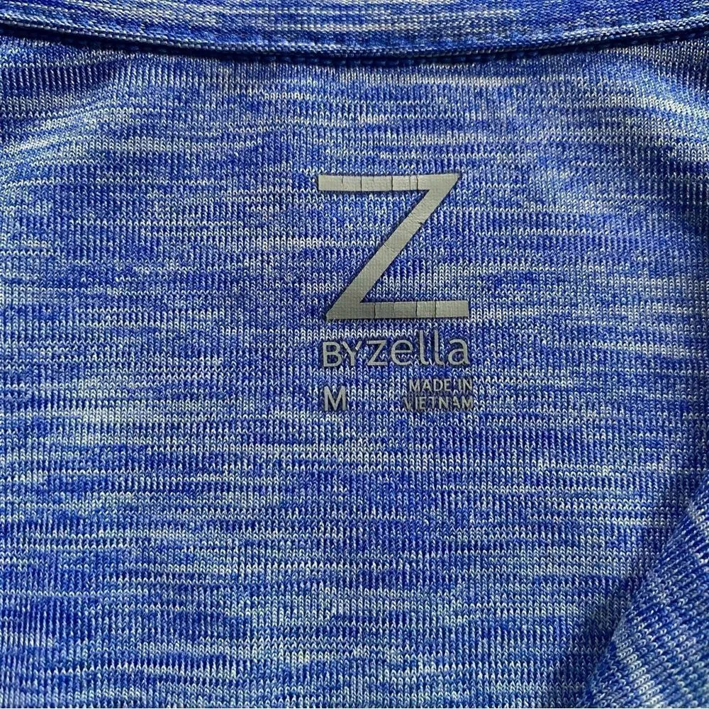 Z by Zella Heather Blue w/ Neon Green Long Sleeve Athletic Pullover Size Medium - Image 5