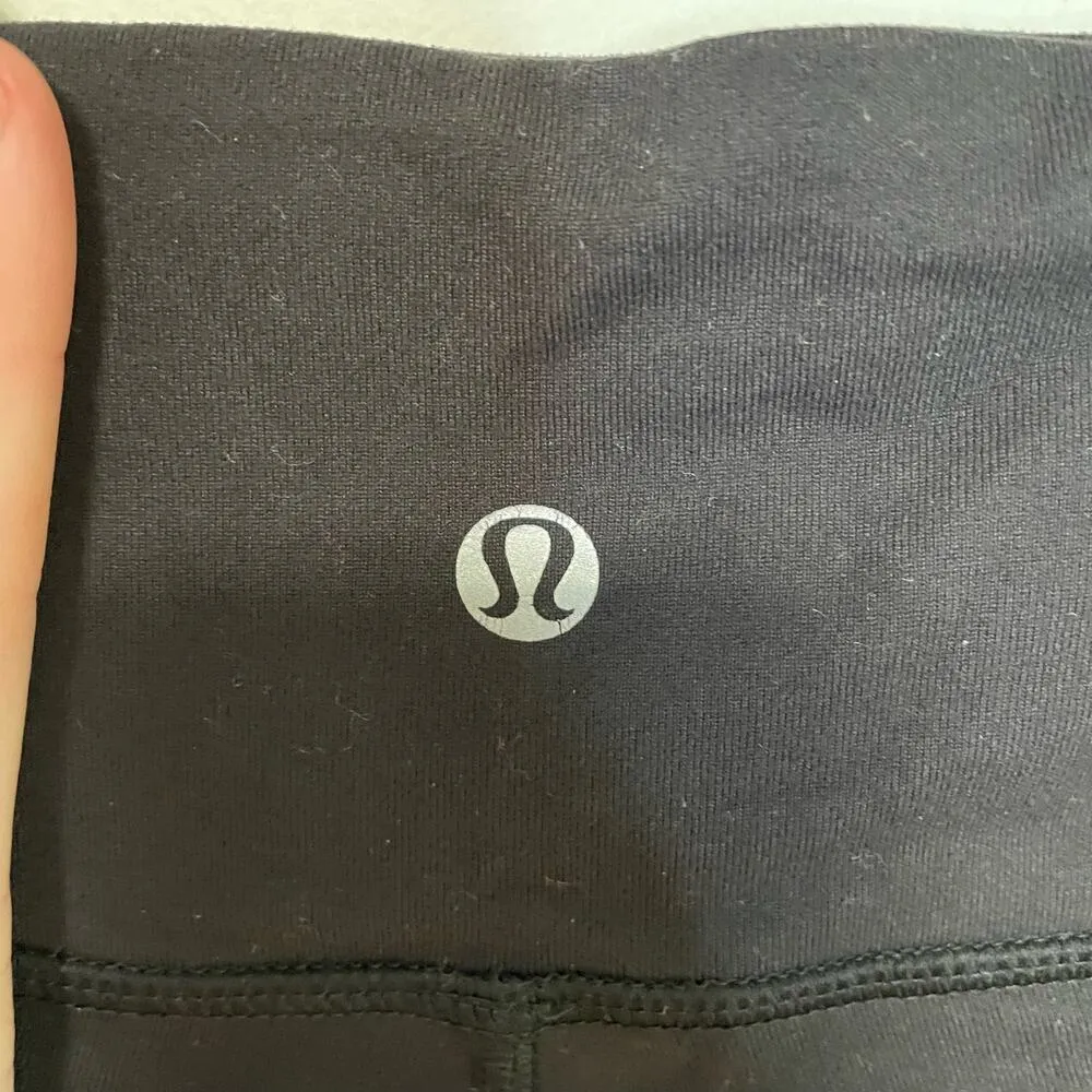 Lululemon Wunder Under Leggings 6 Womens Luon Gold Printed Athletic Athleisure - Image 5