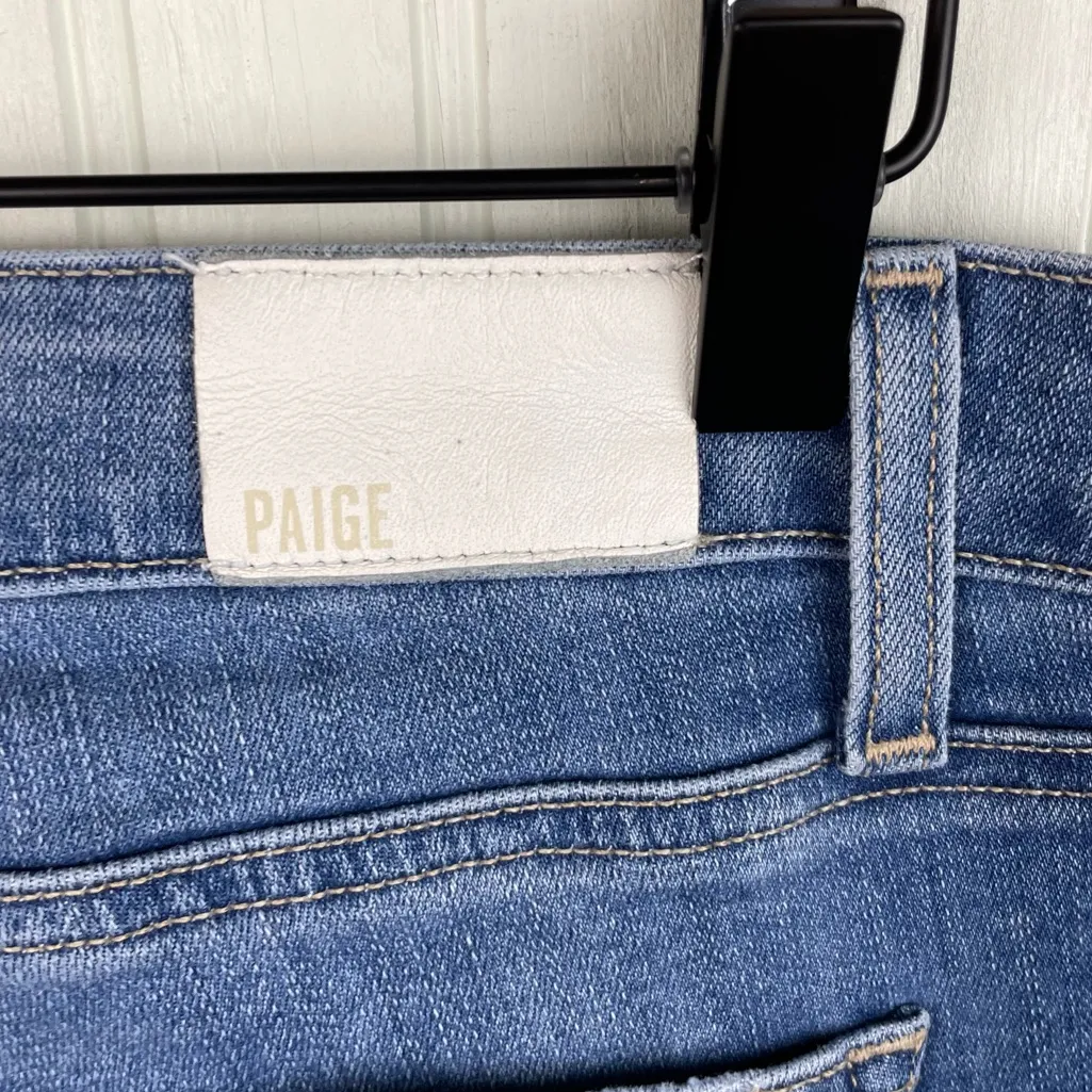 Paige Hoxton Ankle Jeans Women's Size 28 Dezi Destructed Distressed Denim Ripped - Image 9