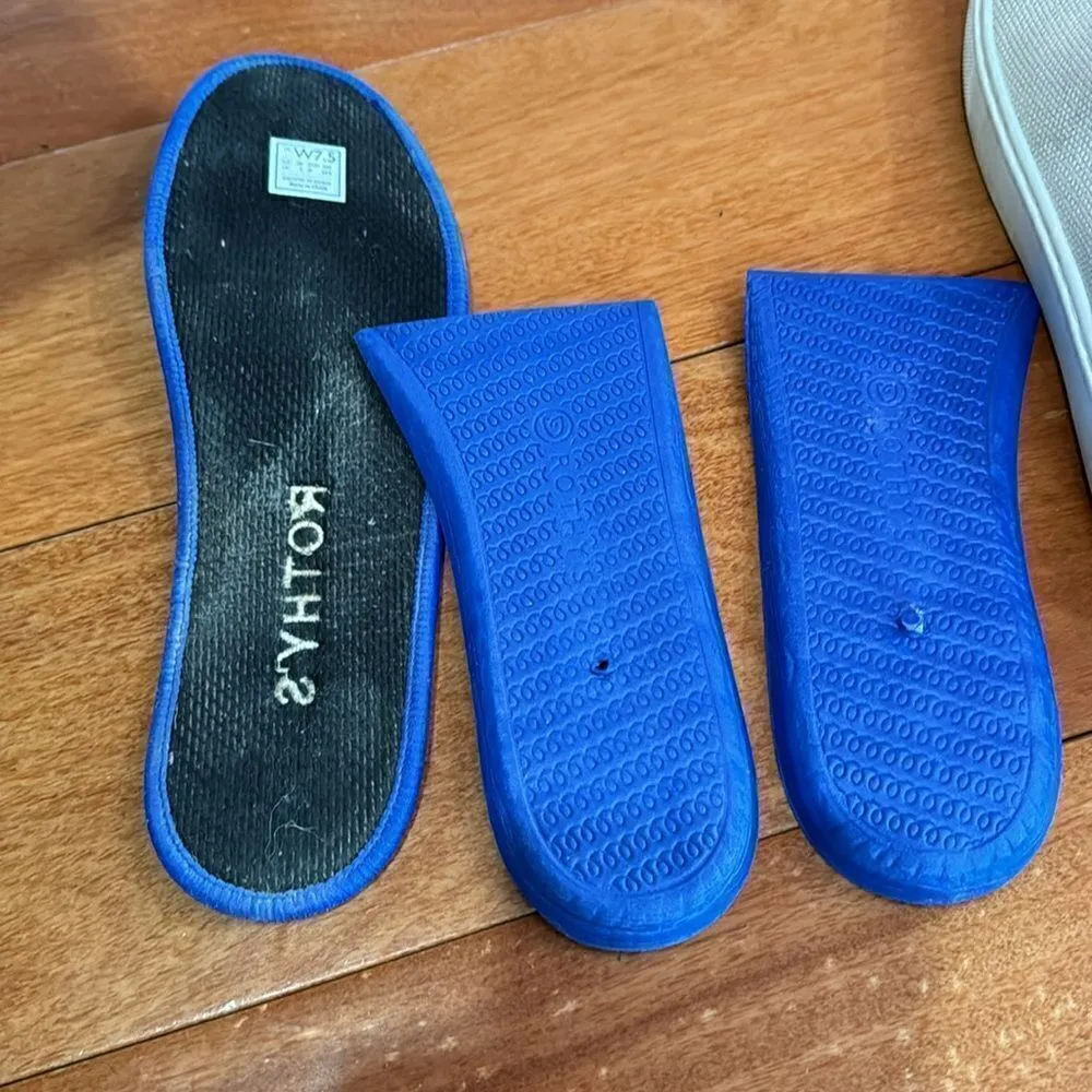 Rothys The Sneaker Slip on Shoes in Sand With Blue Trim Women’s Size 7.5 - Image 7