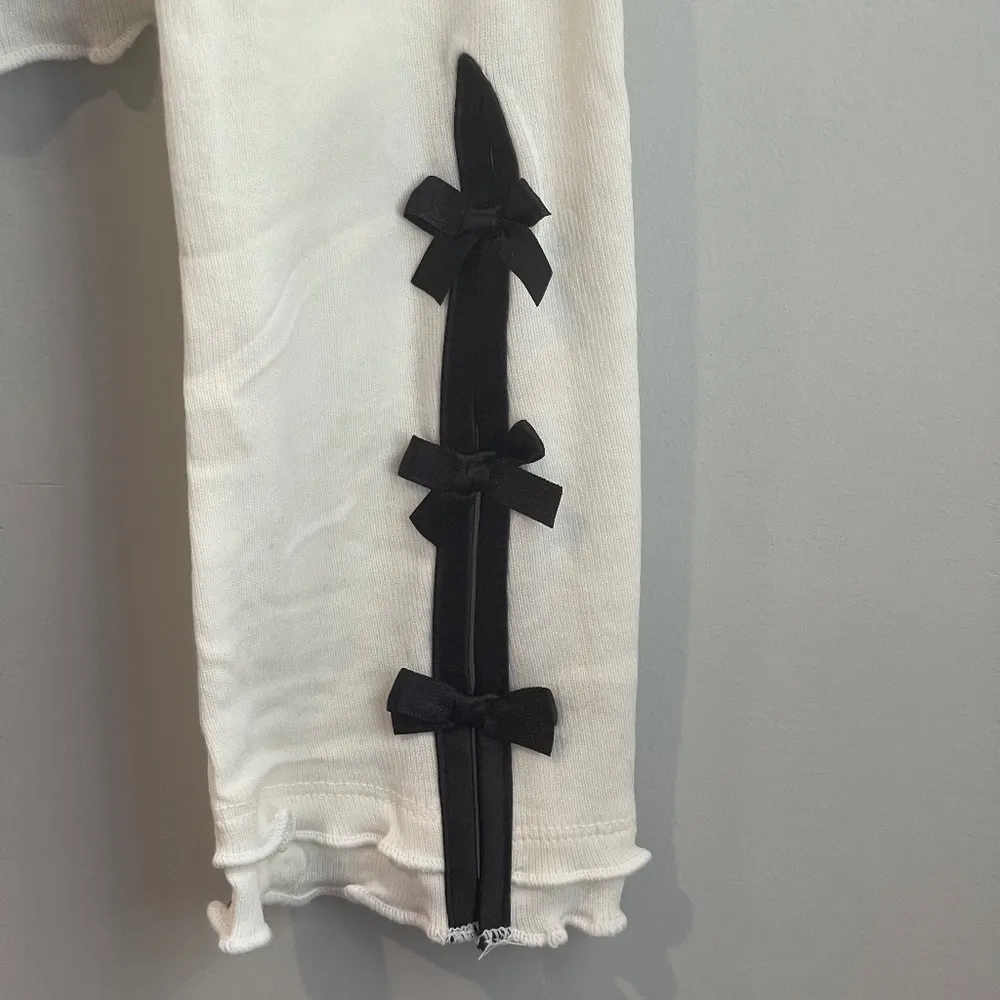 Free People Long Time Love Top, White/Black, Large - NWT - Image 5