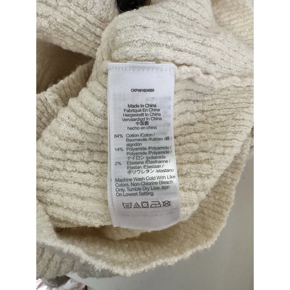 Madewell Antique Cream Bouclé-Knit V-Neck Cardigan Sweater Womens Size XS - Image 9