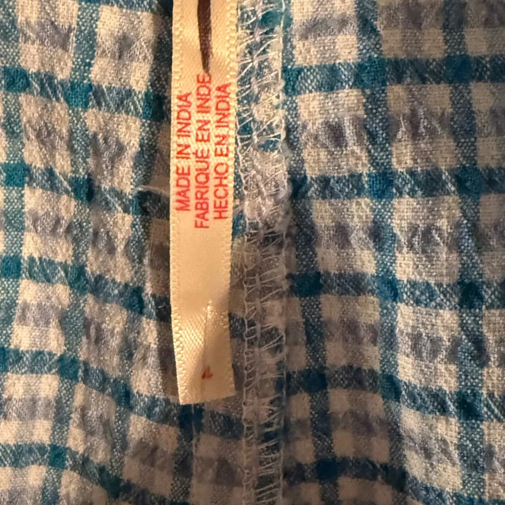 Free People Checked Out Plaid Micro Shorts in  Blue - Image 4