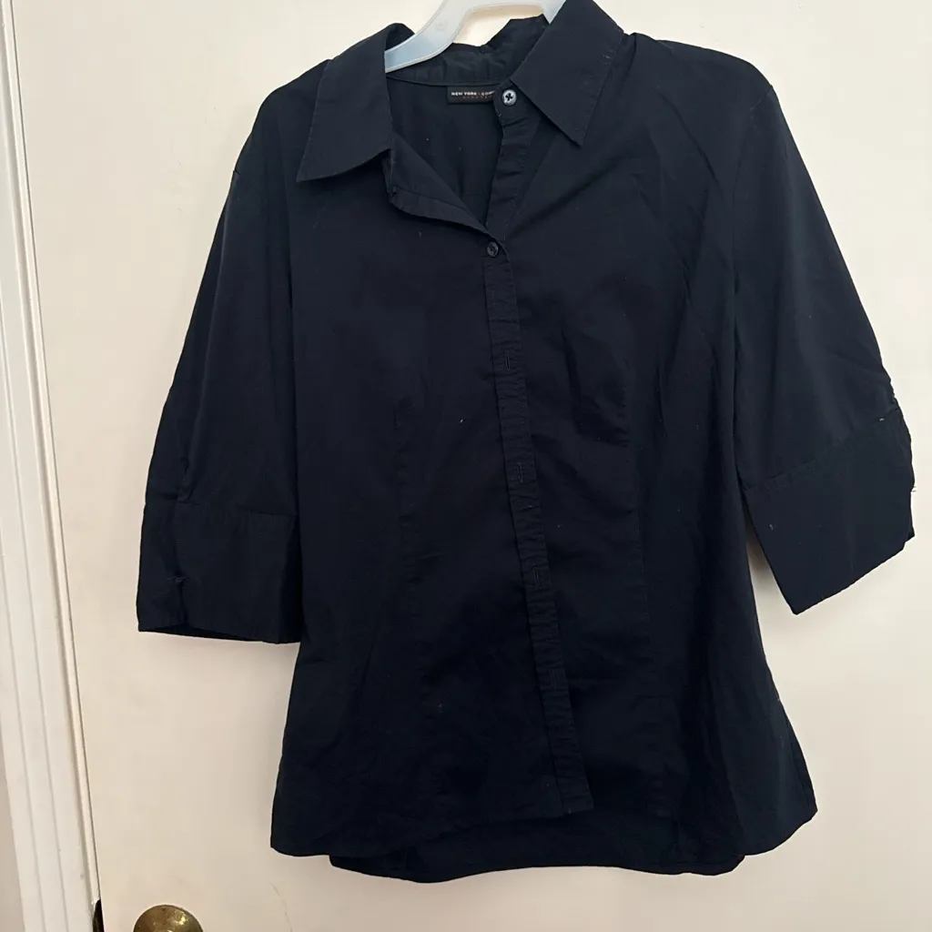 New York & Company Navy Button - Image 3