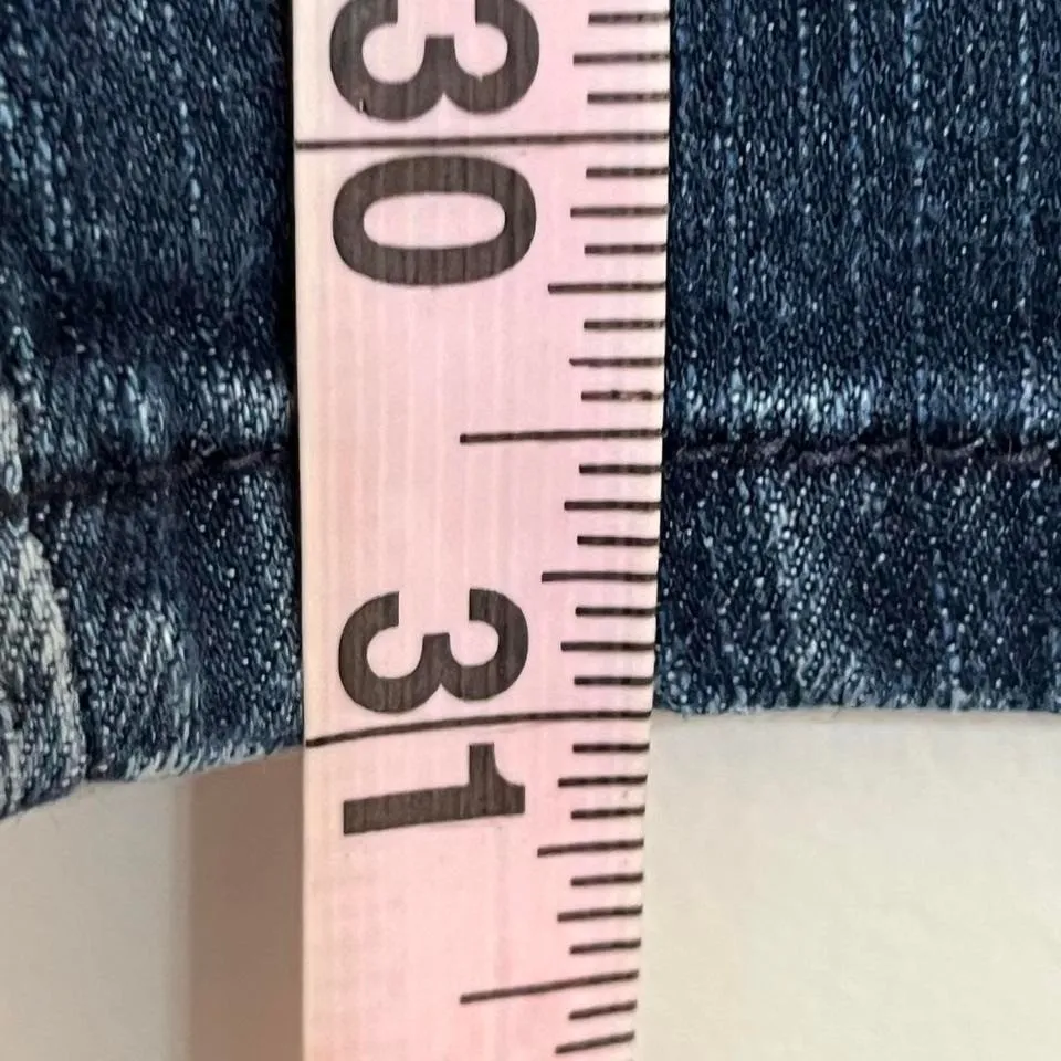 Guess Jeans Women's Blue Jeans Denim Low Rise Pismo Straight Leg Sequins Size 29 - Image 5