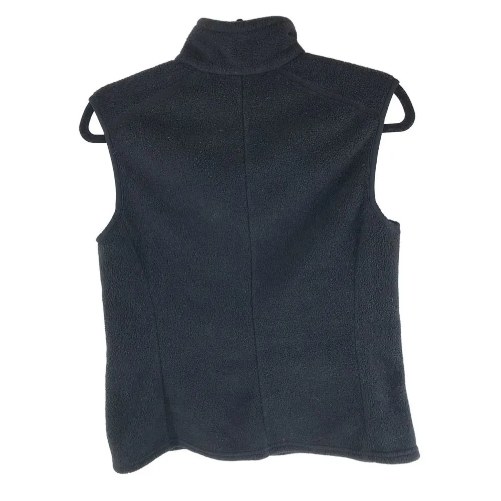 Patagonia Womens Synchilla Vest Fleece Full Zip Pockets Black S - Image 2