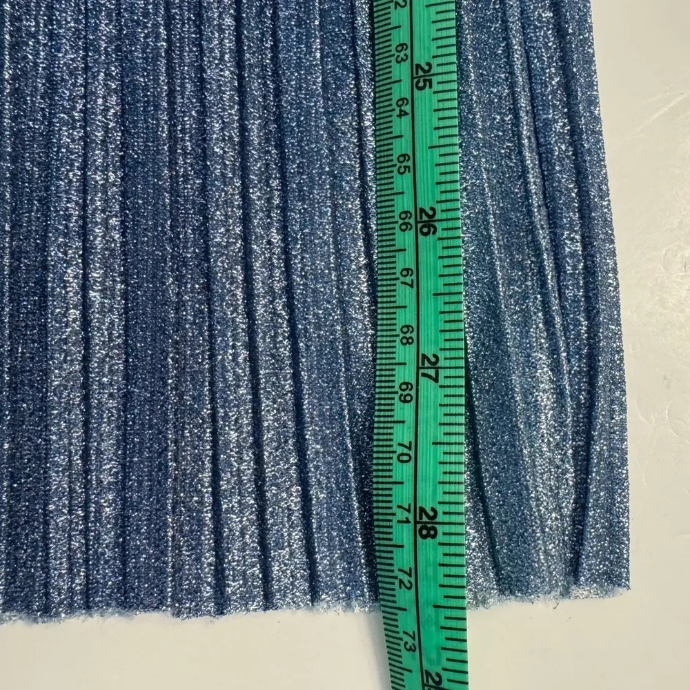 Urban Outfitters Renewal Parties Remnants Shimmer Plisse Pant Medium Wide Leg - Image 9