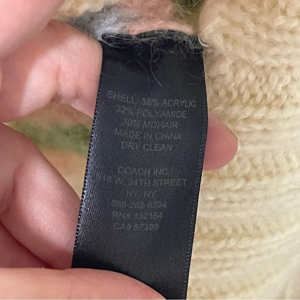 Coach Pastel Multicolor Fair Isle Pullover Sweater Size M - Image 7