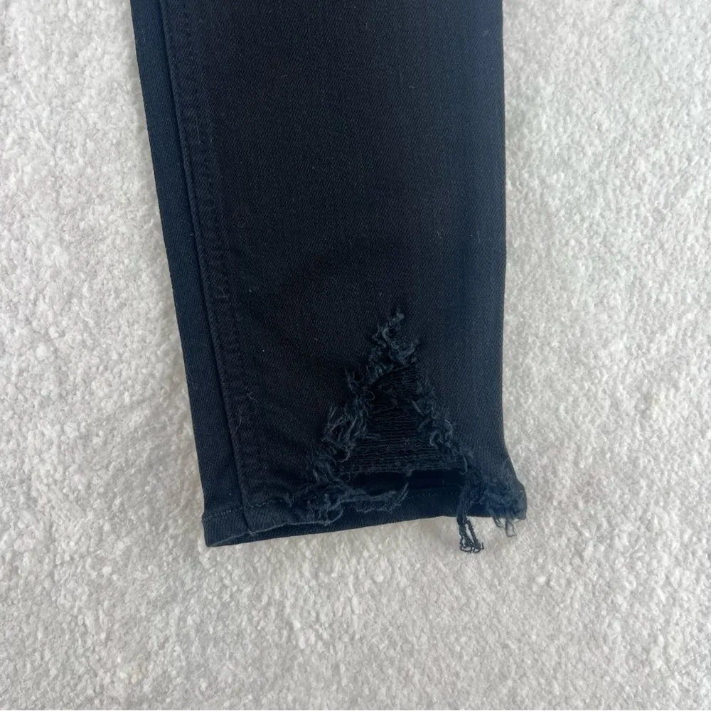 Rag & Bone High Rise Ankle Skinny Stretch Distressed Ripped Black Denim Jean‎ - Image 7