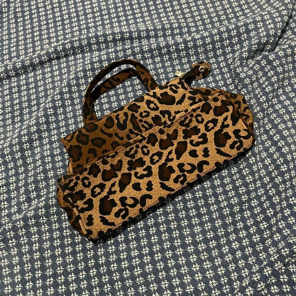 Y2k 90s Ombré leopard print structured small hand bag NWOT brown black - Image 2